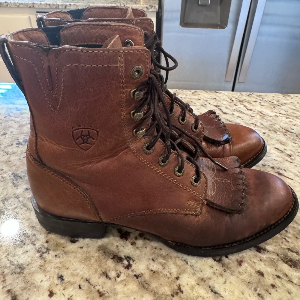 Ariat Brown Lace Up Boots for Women